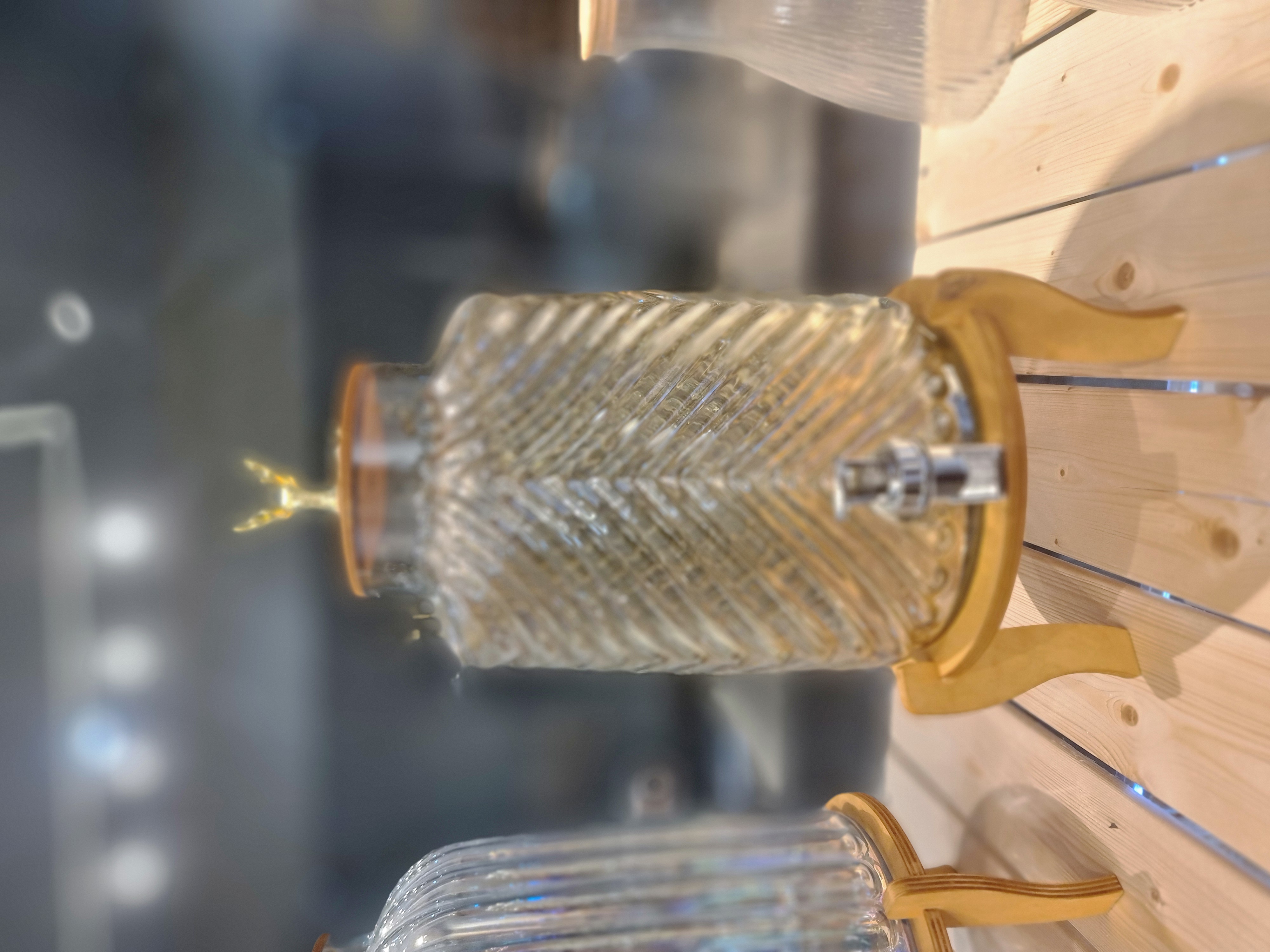 کلمن شیشه ای درب چوبی