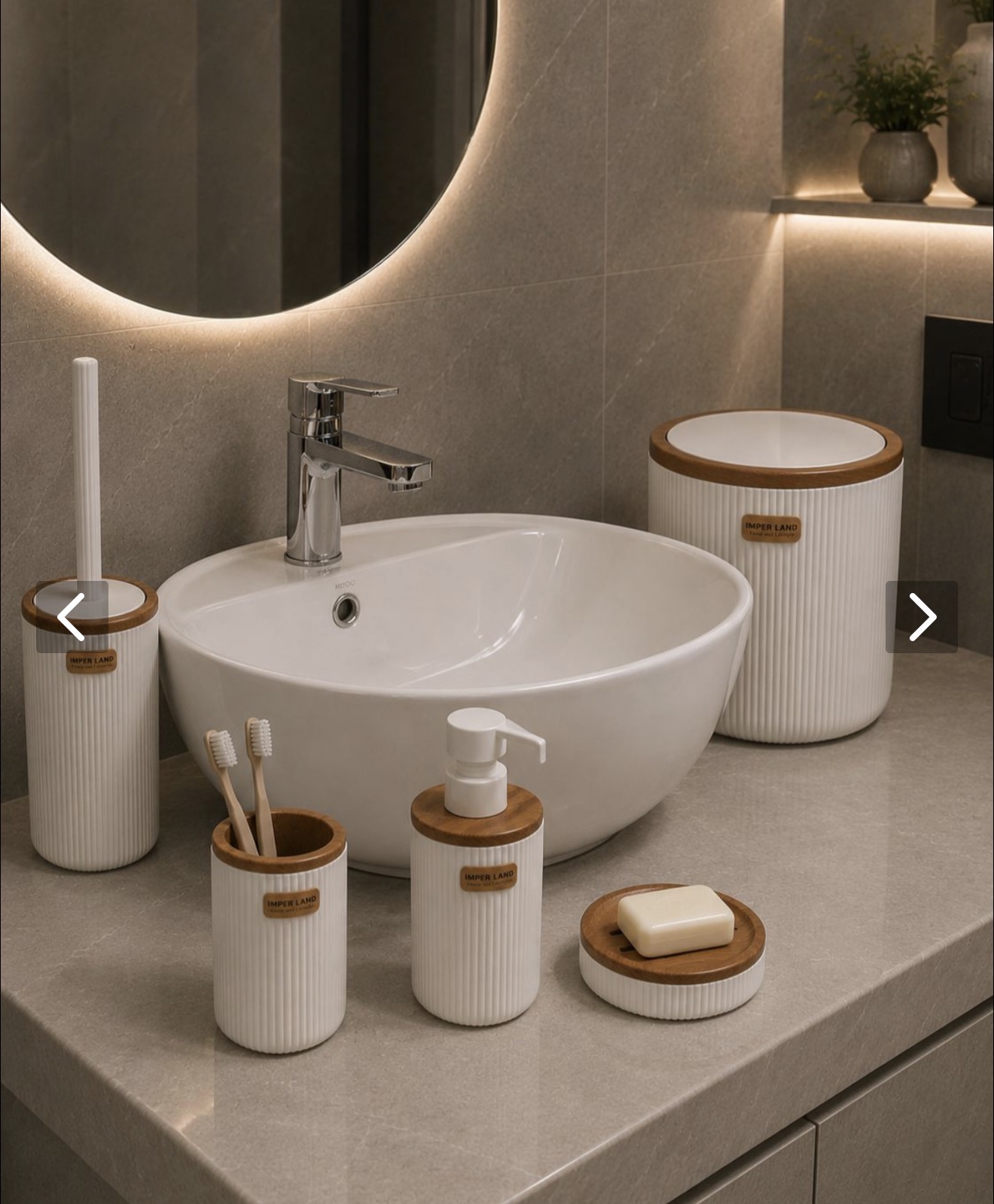 سرویس WC طرح چوب