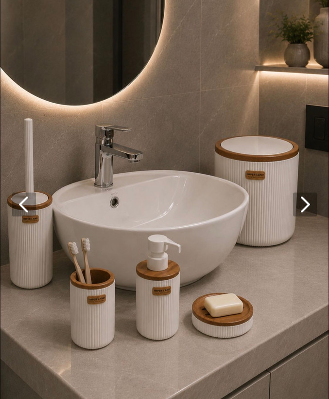 سرویس WC طرح چوب