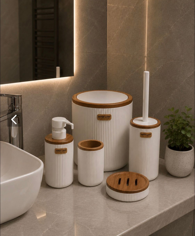 سرویس WC طرح چوب